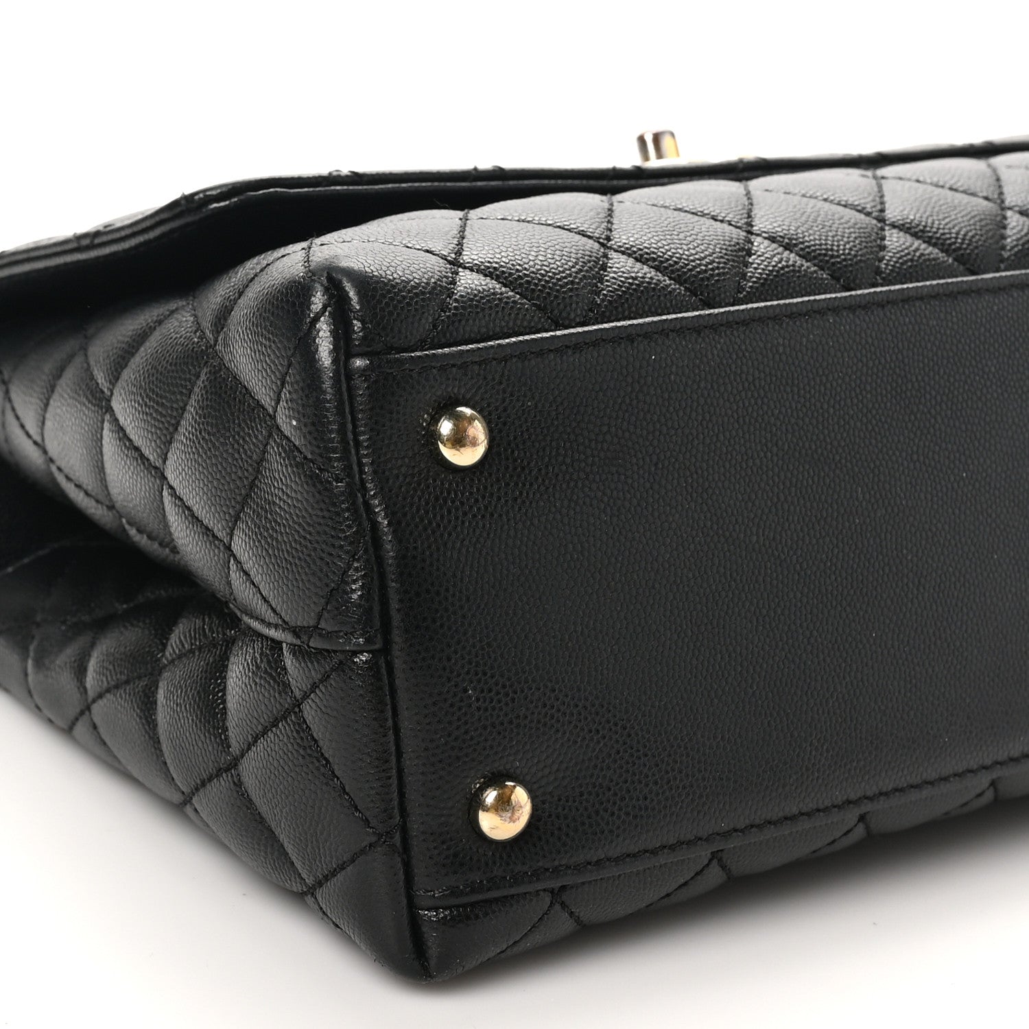 Chanel Caviar Quilted Small Coco Handle Flap Black 9 of 10