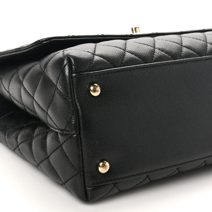 Chanel Caviar Quilted Small Coco Handle Flap Black 9 of 10