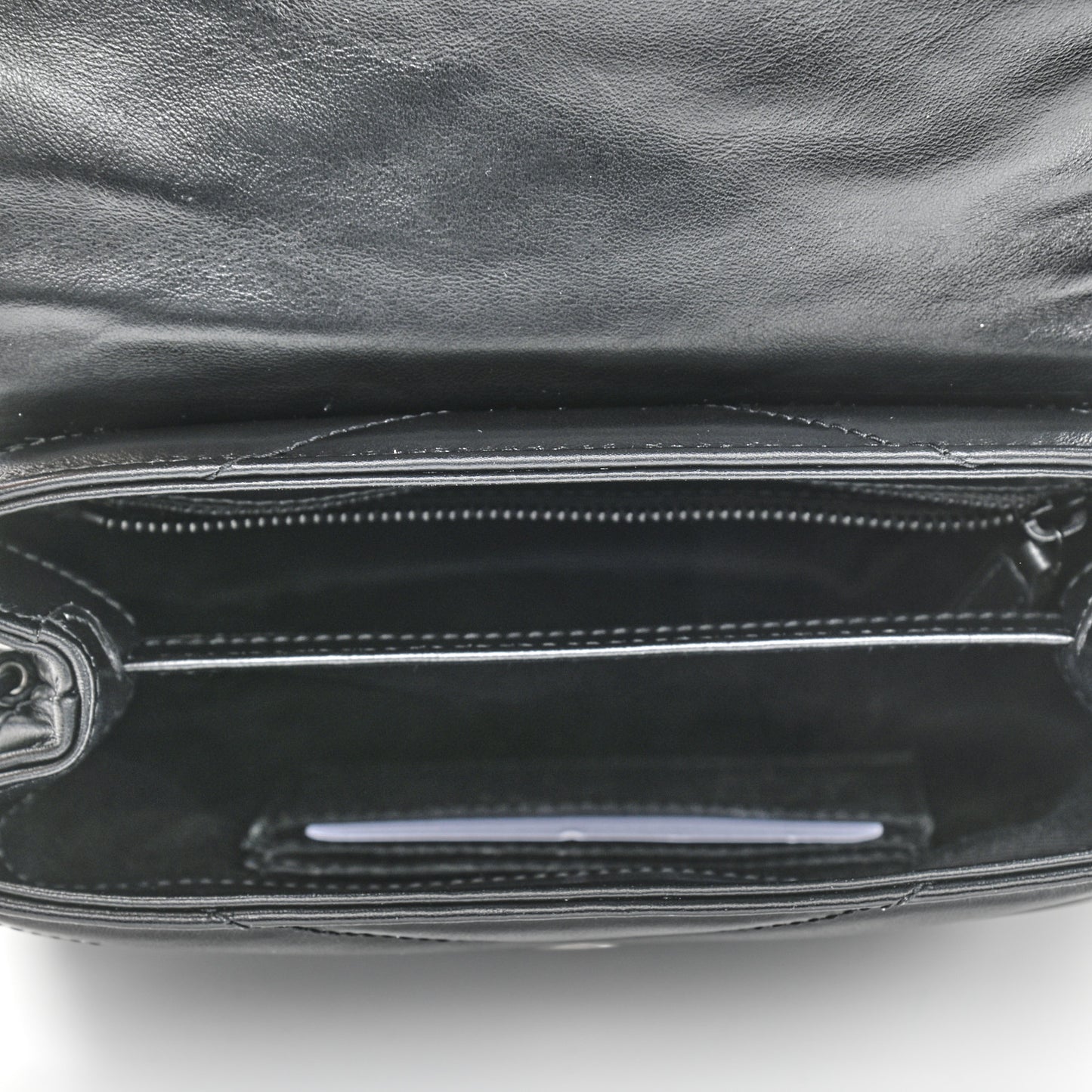 Calfskin Y Quilted Monogram Toy Loulou Crossbody Bag Black