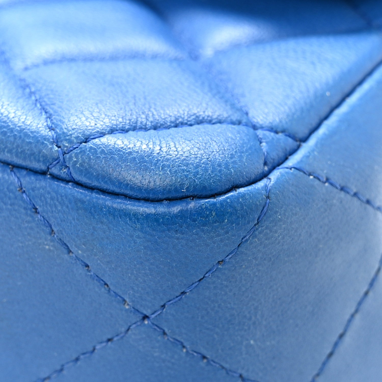 Chanel Lambskin Quilted Mini Rectangular Flap Blue 11 of 13