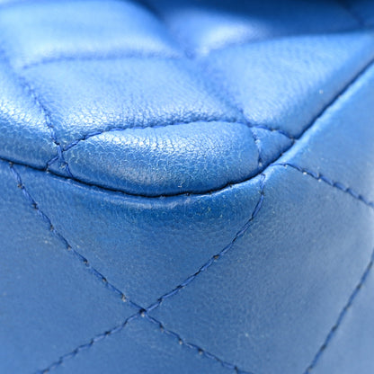Chanel Lambskin Quilted Mini Rectangular Flap Blue 11 of 13