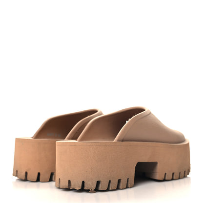 Gucci Rubber GG Monogram Perforated Elea Platform 55mm Lug Sole Sandals 37 Vintage Camel 5 of 9