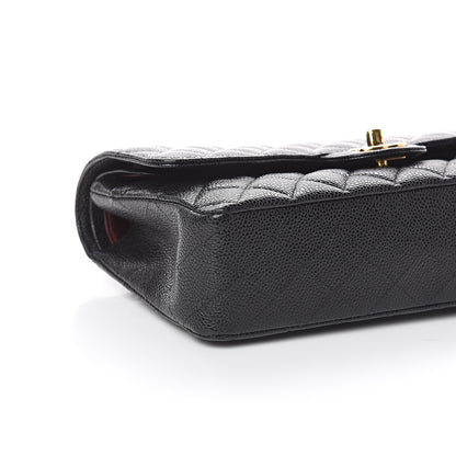 Chanel Caviar Quilted Medium Double Flap Black 7 of 8