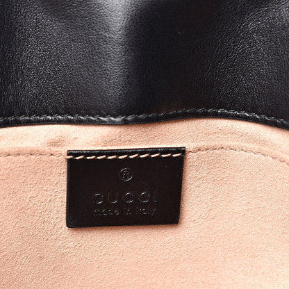 Gucci Calfskin Matelasse Mini GG Marmont Shoulder Bag Black 6 of 12