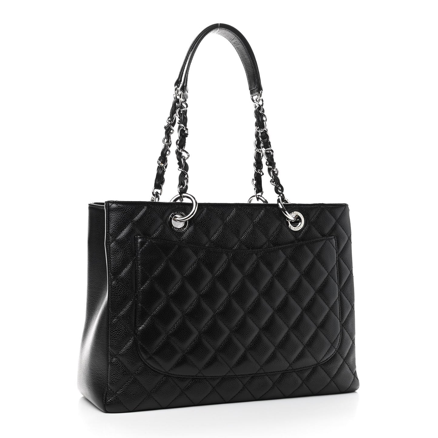 Caviar Quilted Grand Shopping Tote GST Black