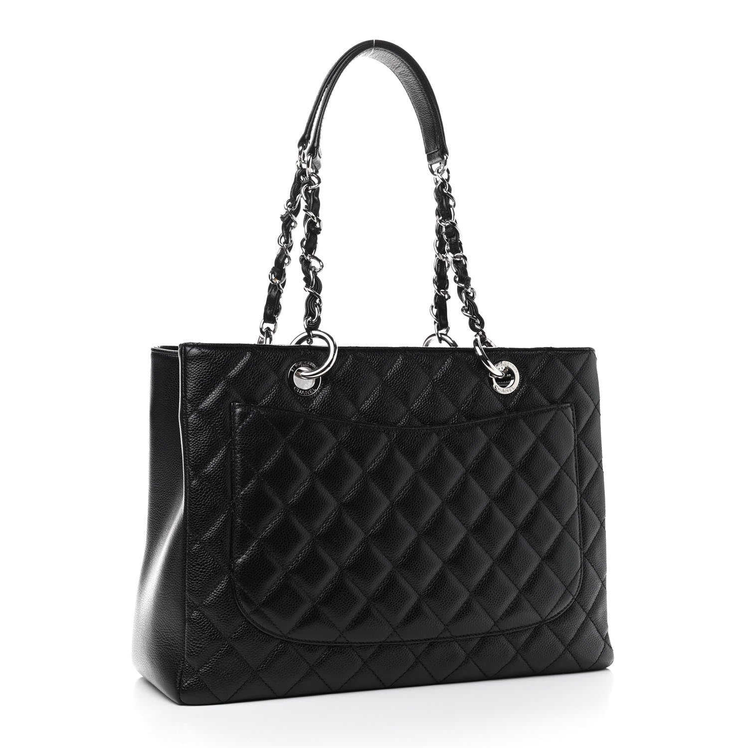 Chanel Caviar Quilted Grand Shopping Tote GST Black 3 of 10