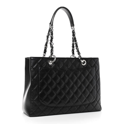 Chanel Caviar Quilted Grand Shopping Tote GST Black 3 of 10