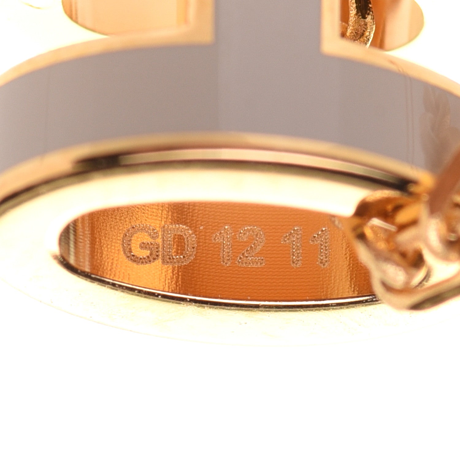 Hermes Lacquered Rose Gold Mini Pop H Pendant Necklace Marron Glace 6 of 8