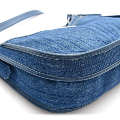 Chanel Denim Quilted Jungle Stroll Hobo Bag Blue 16 of 19