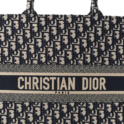 Christian Dior Oblique Large Book Tote Blue Multicolor 8 of 11