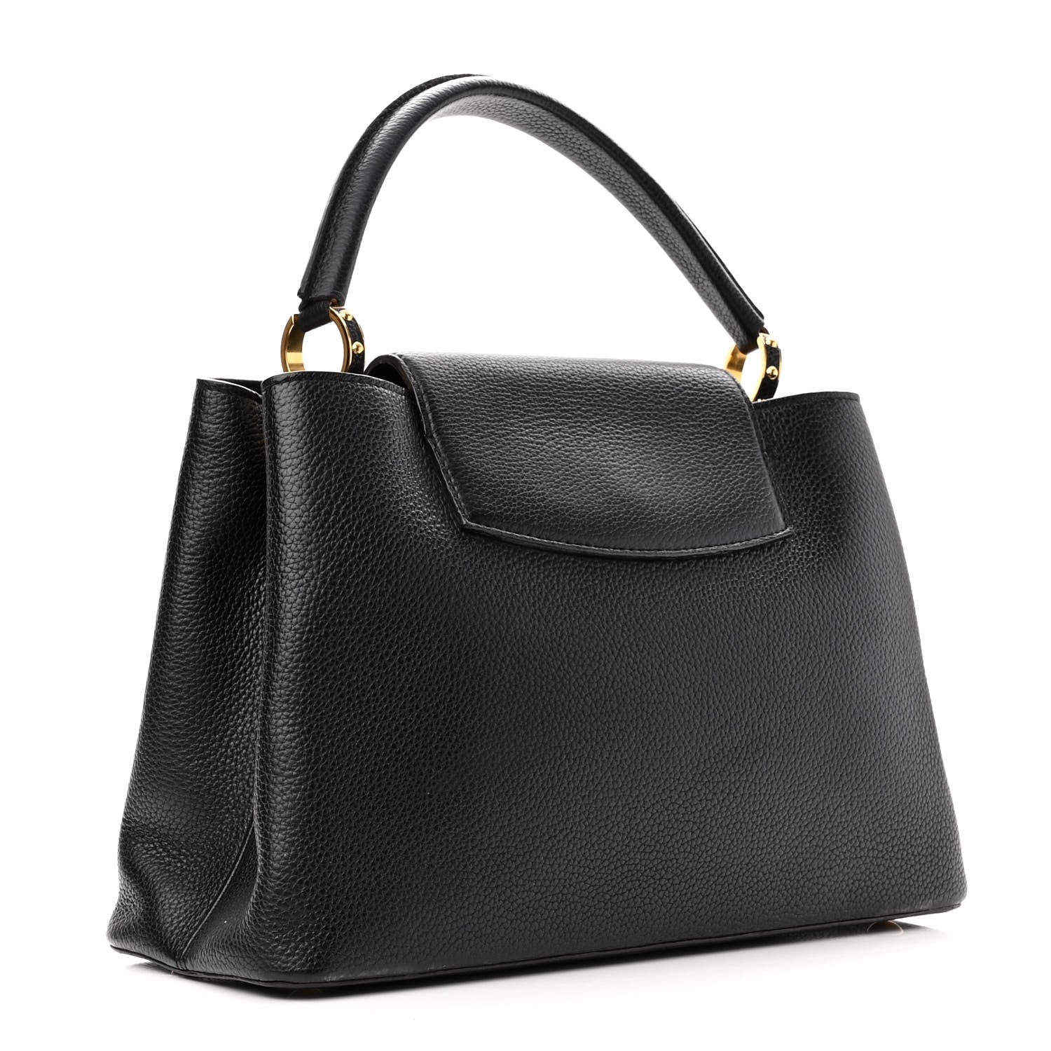 Louis Vuitton Taurillon Capucines MM Black Fuchsia 3 of 16