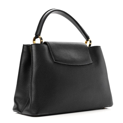 Louis Vuitton Taurillon Capucines MM Black Fuchsia 3 of 16