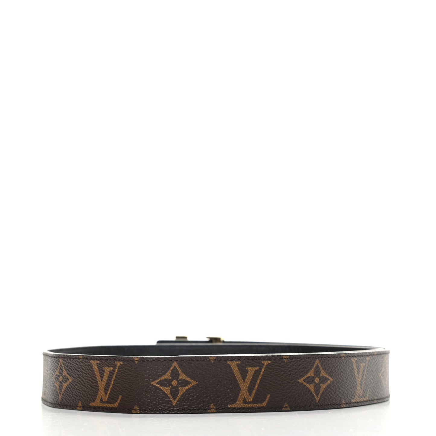 Calfskin Monogram 30mm LV Initiales Reversible Belt 85 34 Black