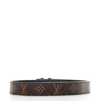 Louis Vuitton Calfskin Monogram 30mm LV Initiales Reversible Belt 85 34 Black 2 of 5