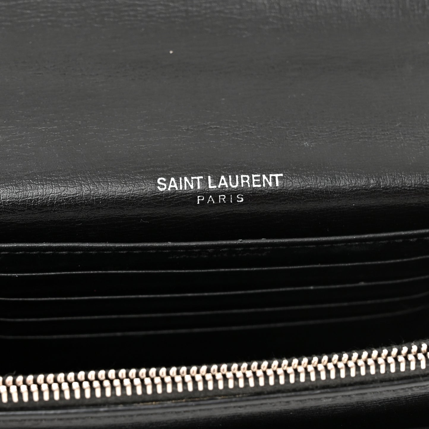 Calfskin Monogram Sunset Chain Wallet Black