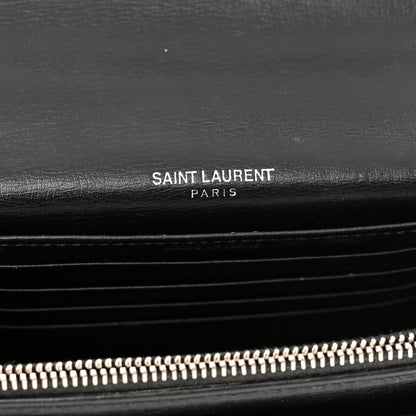 Saint Laurent Calfskin Monogram Sunset Chain Wallet Black 6 of 10