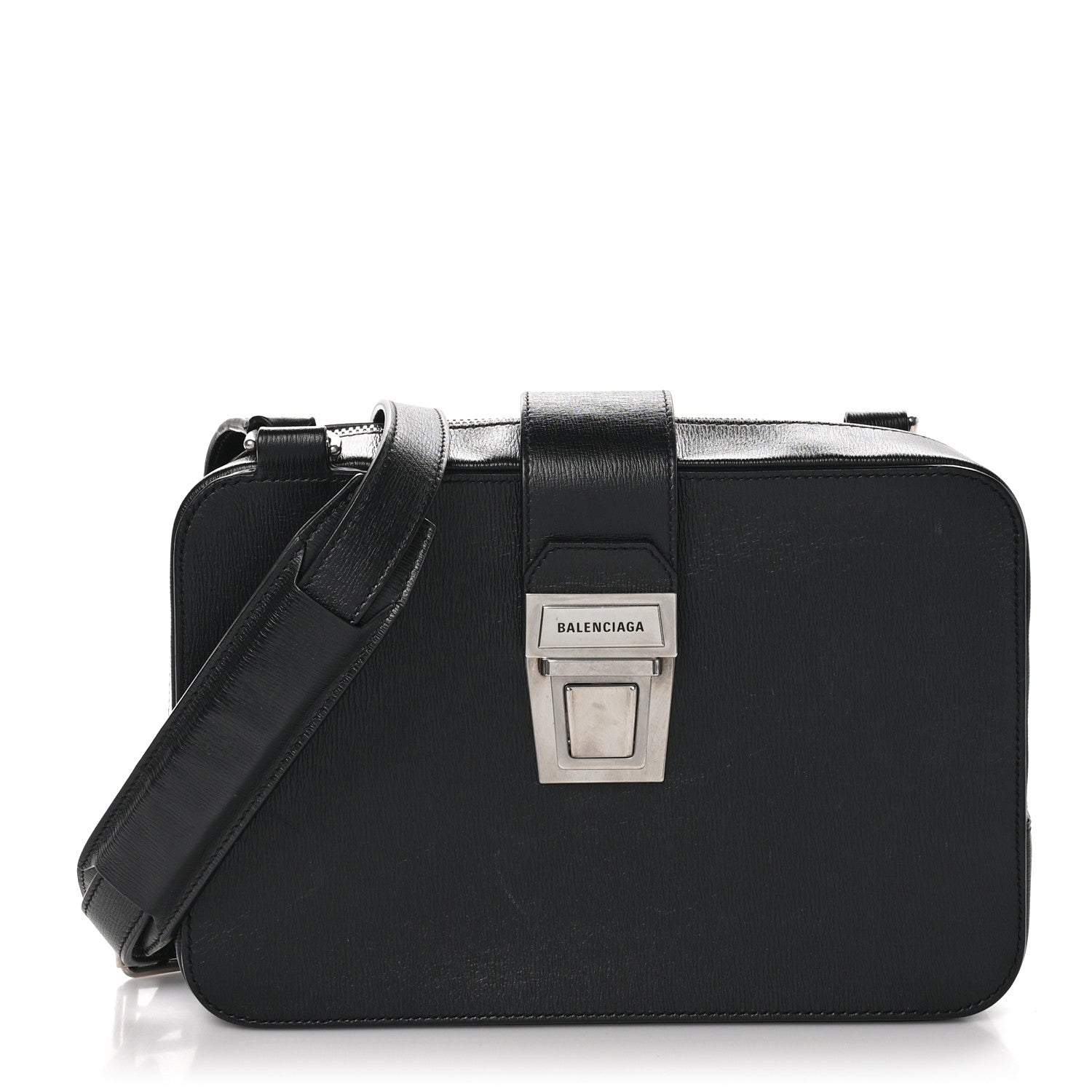 Balenciaga Textured Calfskin Camera Bag Black 1 of 11
