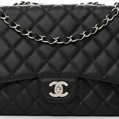 Chanel Caviar Quilted Jumbo Single Flap Black 8 of 14
