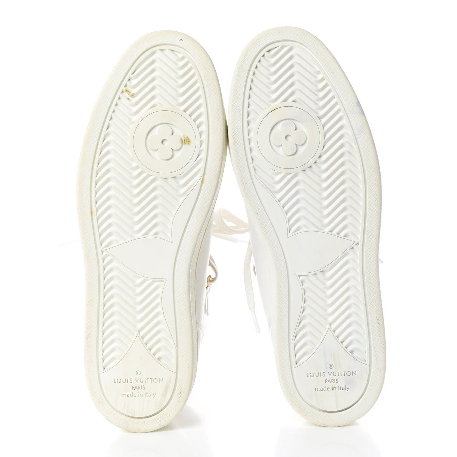 Louis Vuitton Calfskin Reverse Monogram Boombox High Top Sneakers 38 White 7 of 17