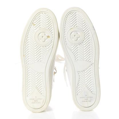Louis Vuitton Calfskin Reverse Monogram Boombox High Top Sneakers 38 White 7 of 17