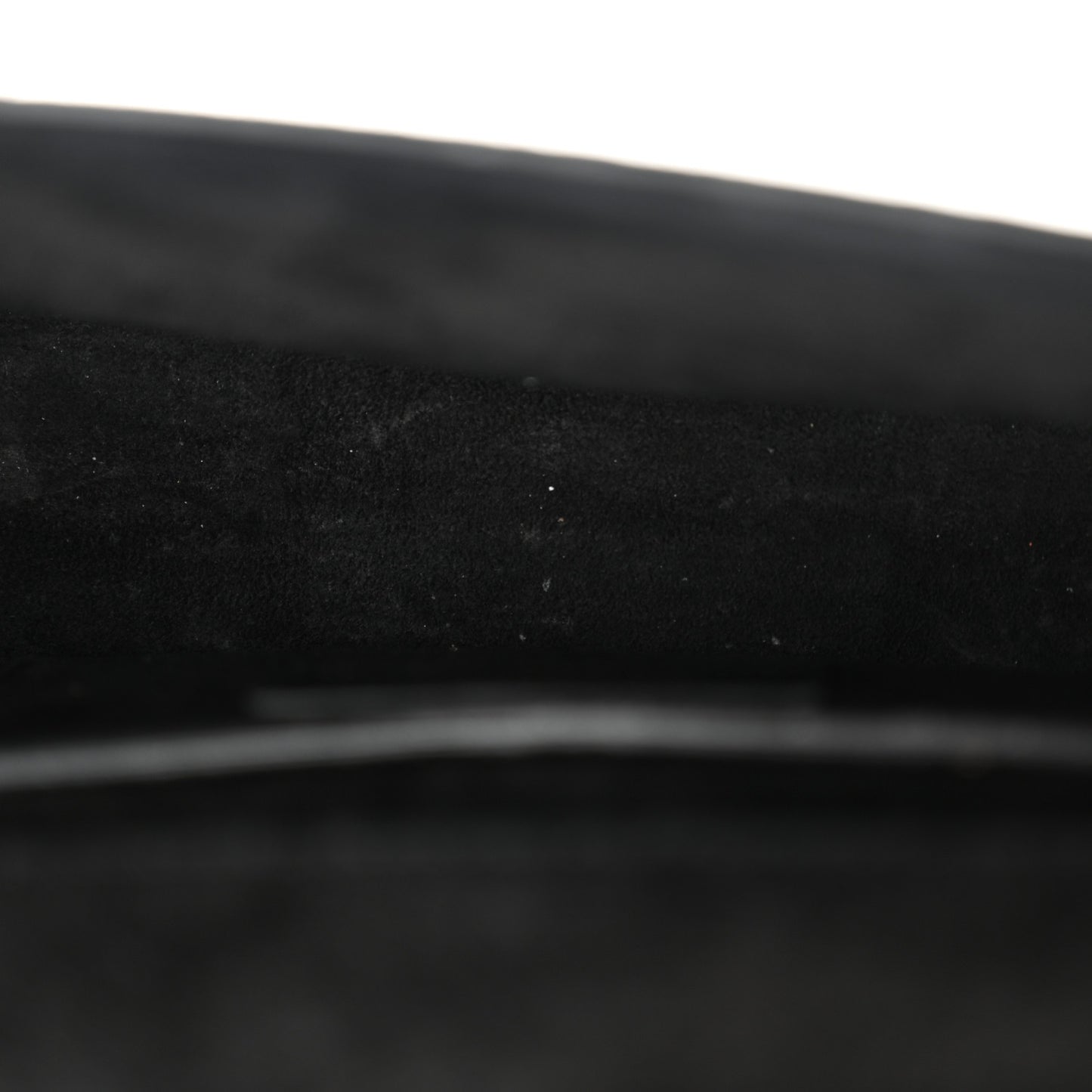 Suede Fringe Small Monogram Satchel Black