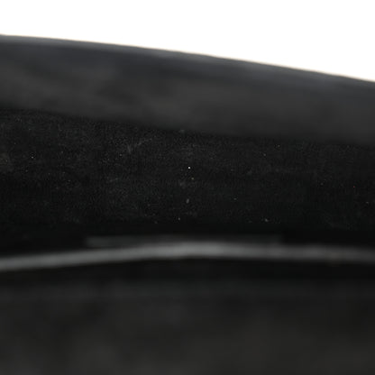 Saint Laurent Suede Fringe Small Monogram Satchel Black 13 of 18