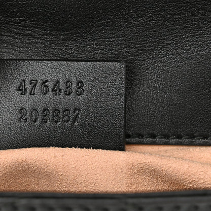 Gucci Calfskin Matelasse Super Mini GG Marmont Shoulder Bag Black 7 of 11