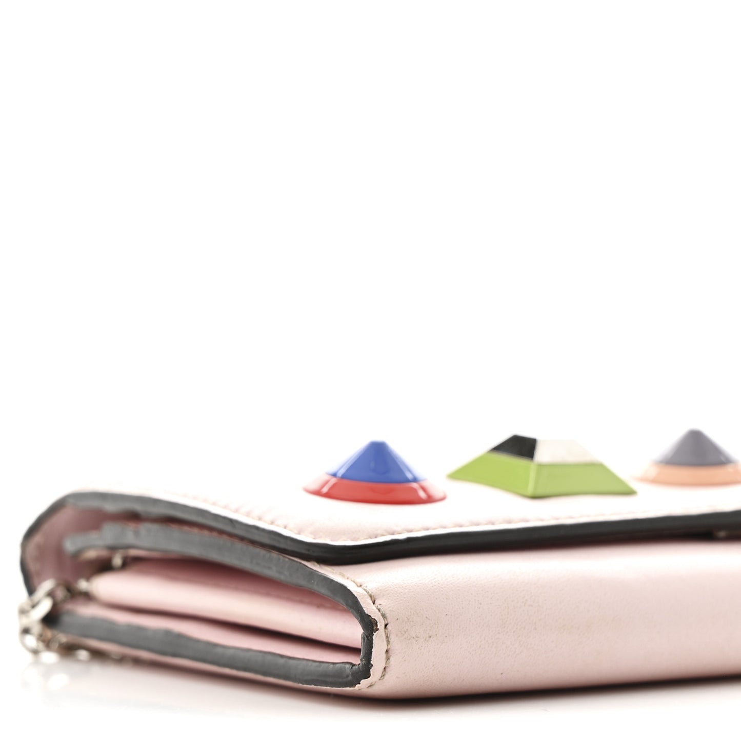 Vitello Liberty Studded Continental Wallet On Chain Peonia Multicolor