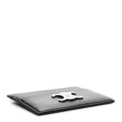 Celine Shiny Calfskin Triomphe Card Holder Black 4 of 9