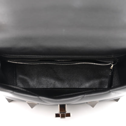 Valentino Garavani Nappa Monochrome Medium Roman Stud Shoulder Bag Black 5 of 11