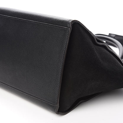 Celine Drummed Calfskin Suede Medium Trapeze Black 8 of 9