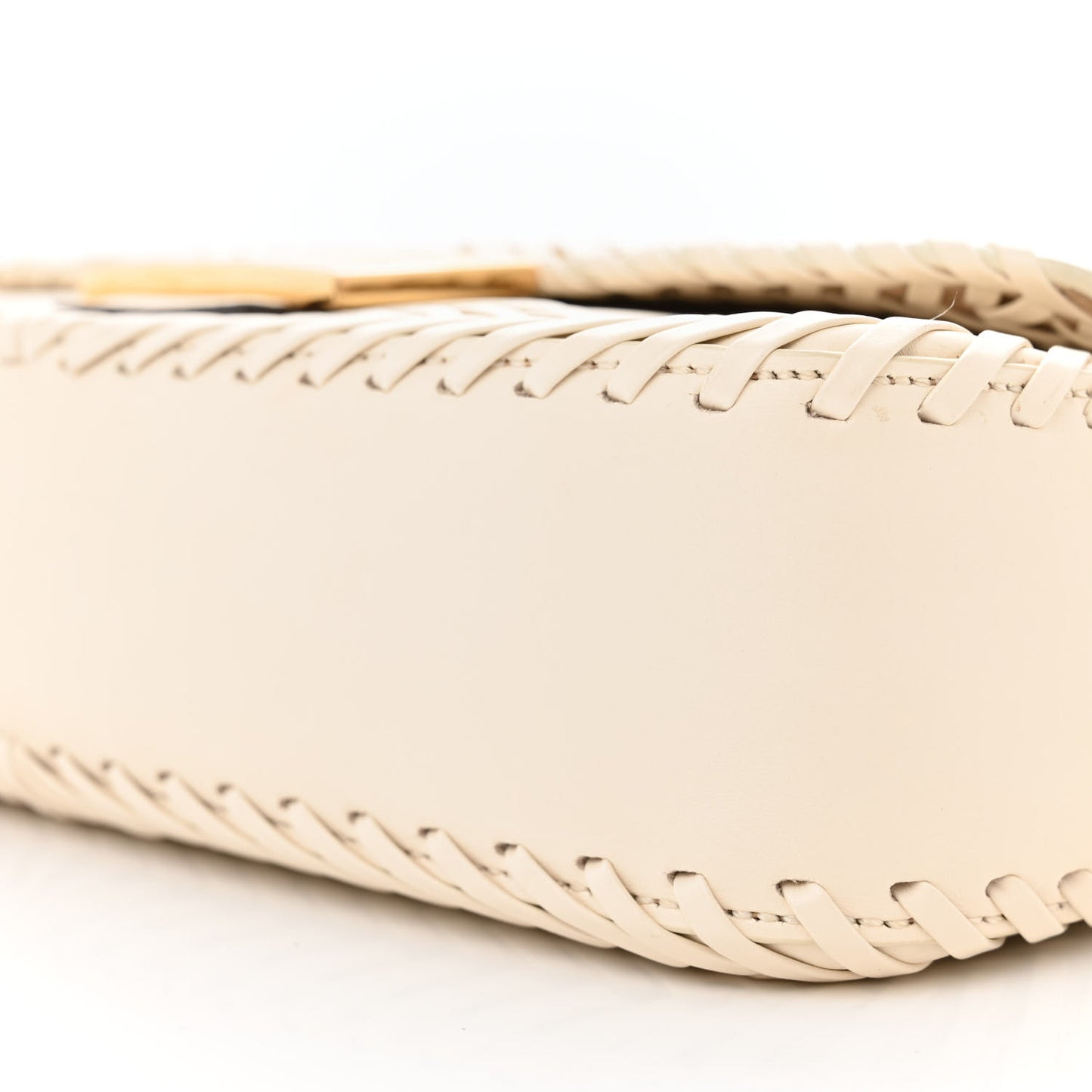 Vitello King Ceylon Woven Baguette White Ice