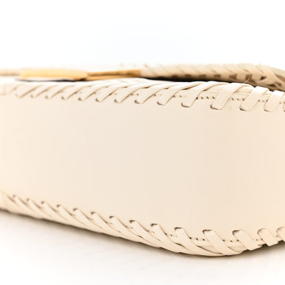 Fendi Vitello King Ceylon Woven Baguette White Ice 9 of 9