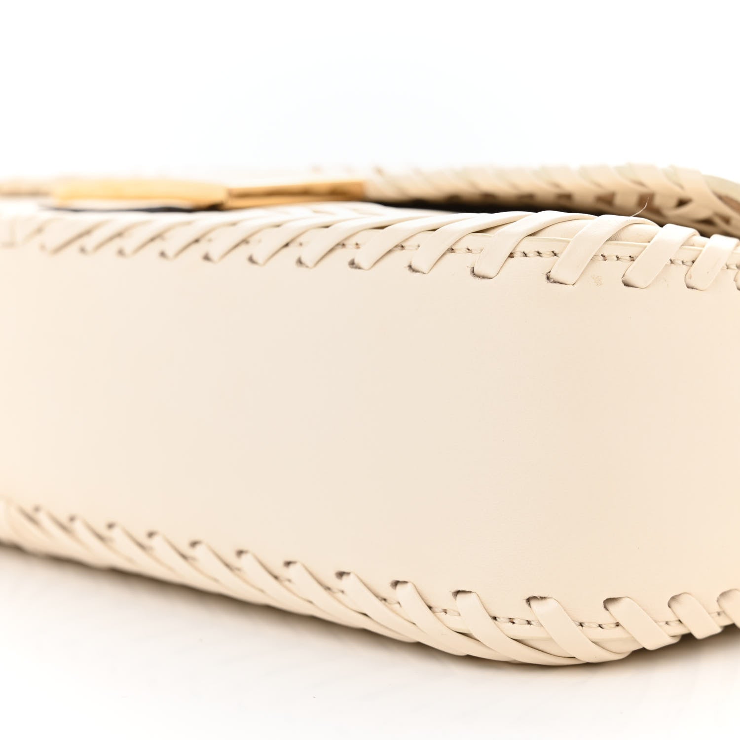 Fendi Vitello King Ceylon Woven Baguette White Ice 9 of 9