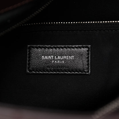 Saint Laurent Calfskin Y Quilted Monogram Medium Loulou Chain Satchel Amaranto 6 of 10