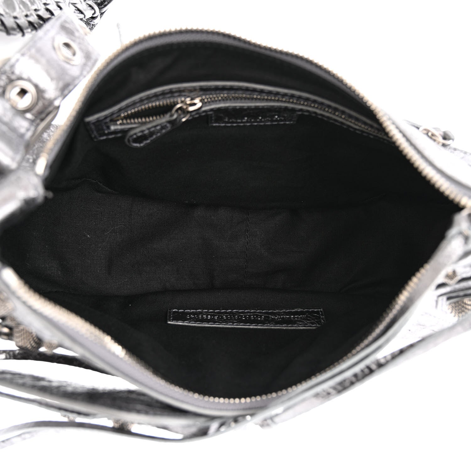 Balenciaga Metallic Agneau Arena Small Le Cagole Shoulder Bag Silver 5 of 10