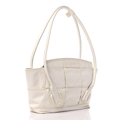 Bottega Veneta Paper Calfskin Maxi Intrecciato Small Arco Slouch Plaster 3 of 13