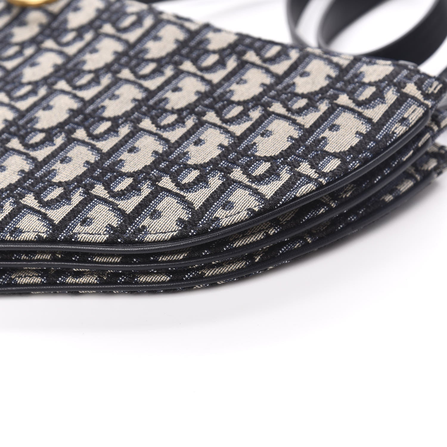 Christian Dior Oblique Saddle Pouch With Strap Navy Blue 10 of 11