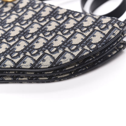 Christian Dior Oblique Saddle Pouch With Strap Navy Blue 10 of 11