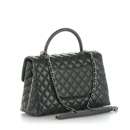 Chanel Caviar Quilted Medium Coco Handle Flap Black 4 of 9