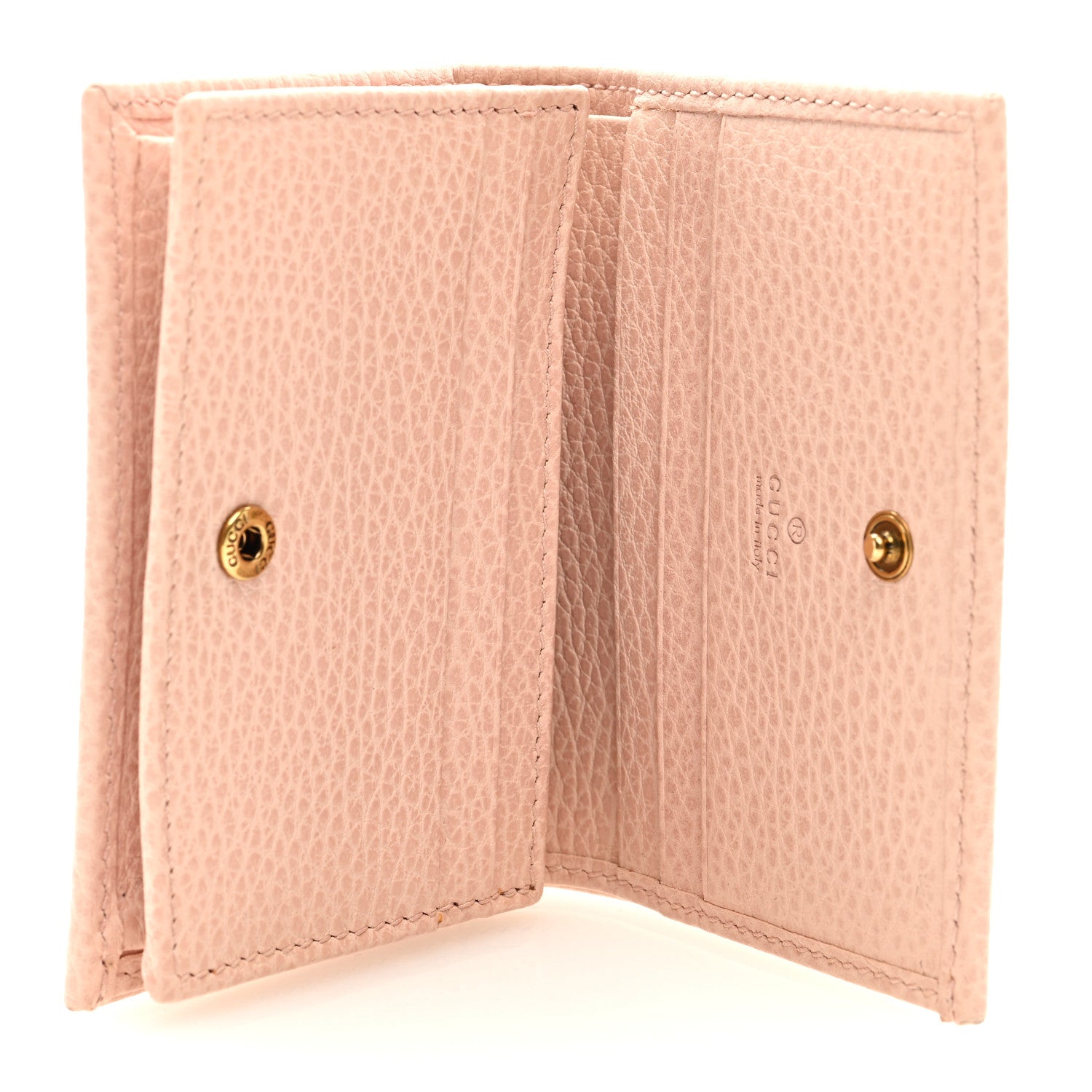 Gucci Pebbled Calfskin Butterfly Card Case Perfect Pink 5 of 6