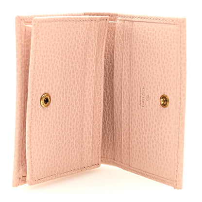 Gucci Pebbled Calfskin Butterfly Card Case Perfect Pink 5 of 6