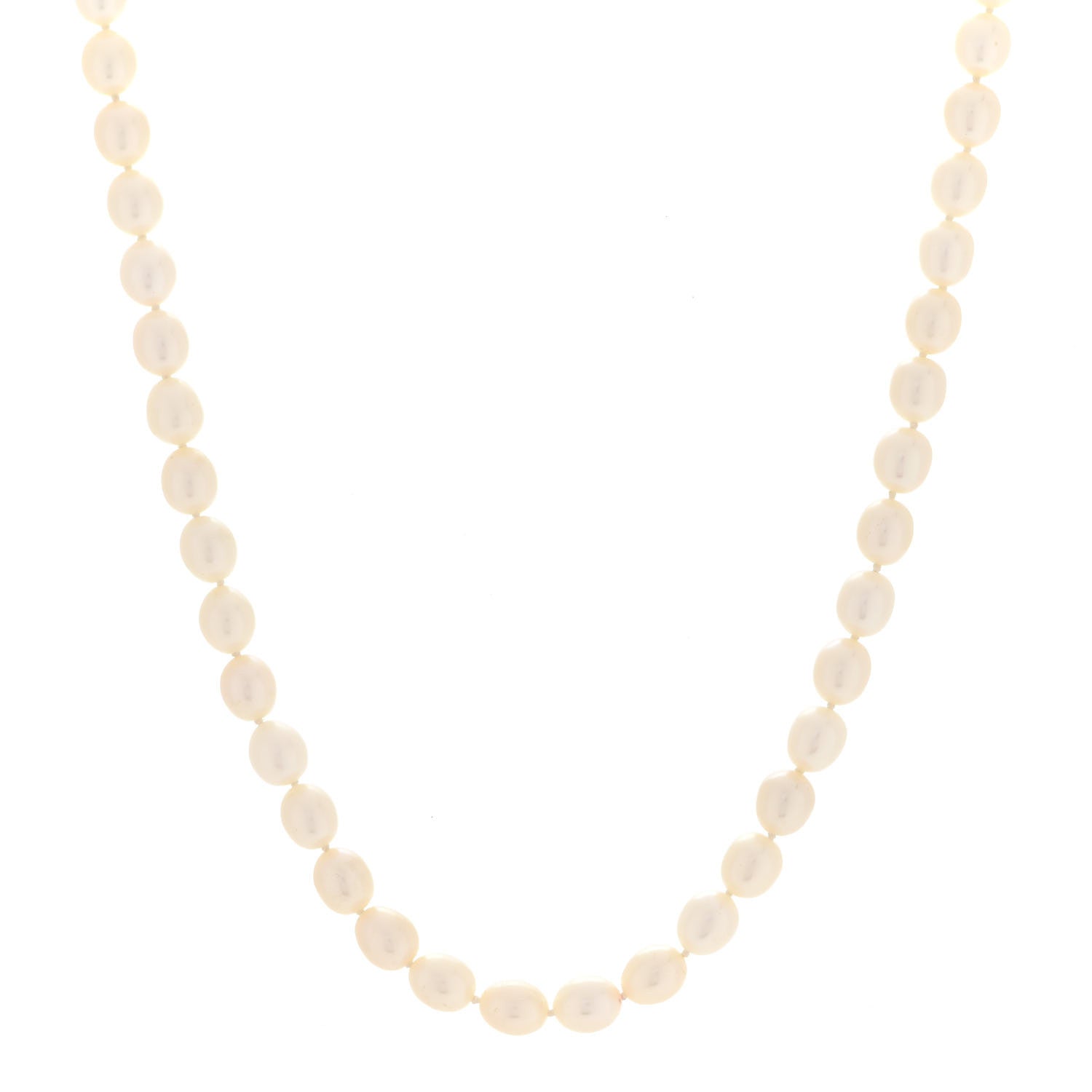 Tiffany Sterling Silver Pearl Strand Twist Clasp Necklace 16" 1 of 6