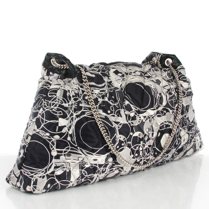 Chanel Satin Quilted Large Kaleidoscope Tote Black 3 of 9