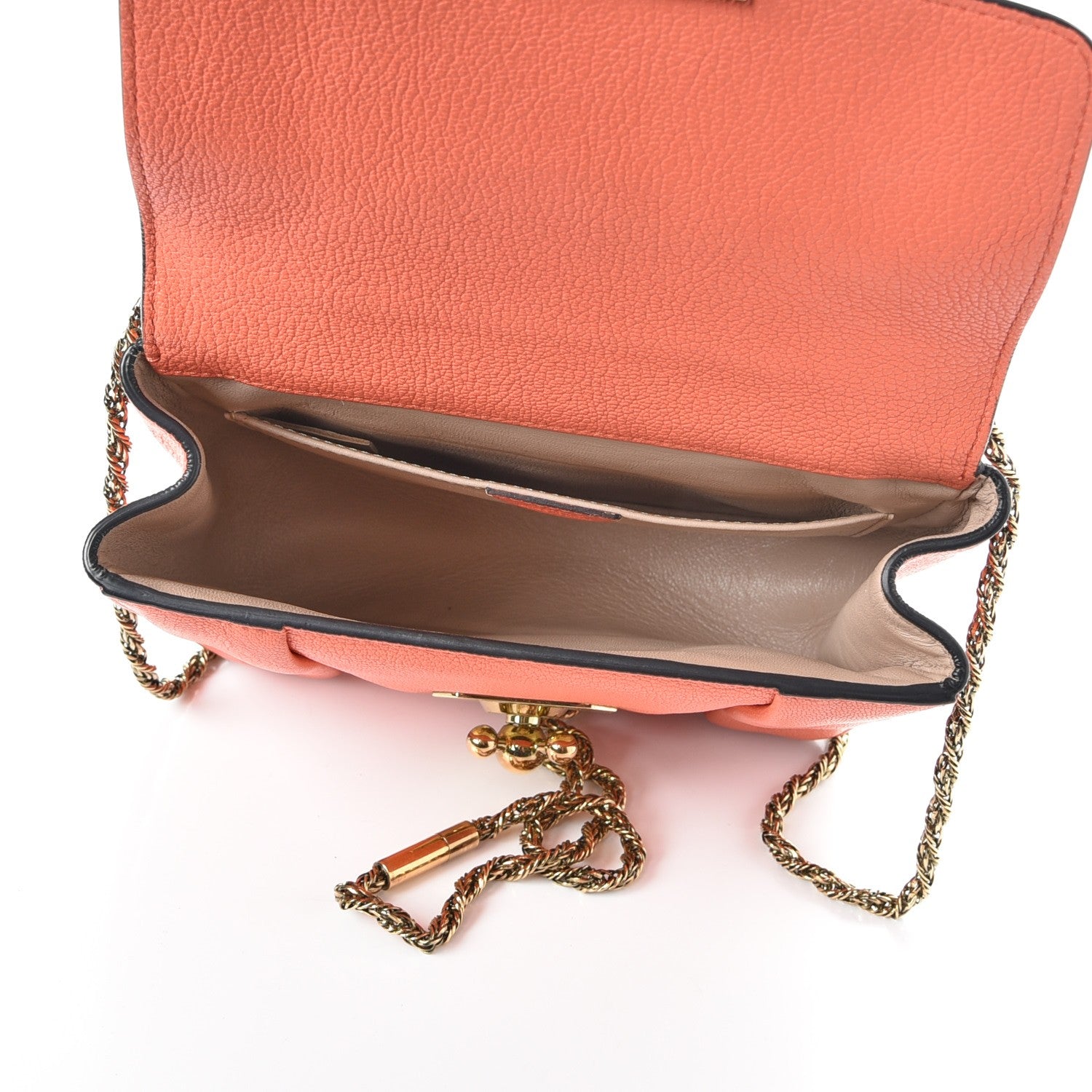 Chloe Goatskin Small Elsie Shoulder Bag Coral Pop 6 of 8