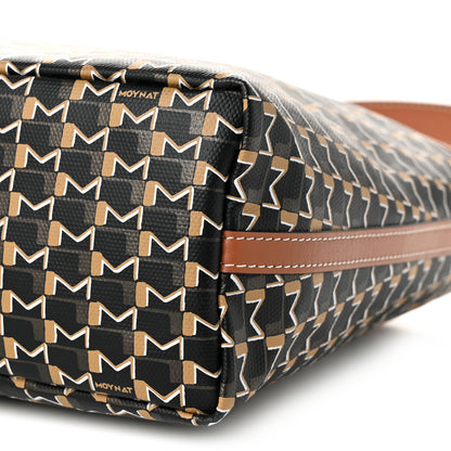 Moynat Calfskin Canvas M Mini Hobo Bag Brown 9 of 9
