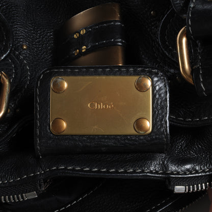 Chloe Leather Medium Paddington Satchel Black 7 of 8