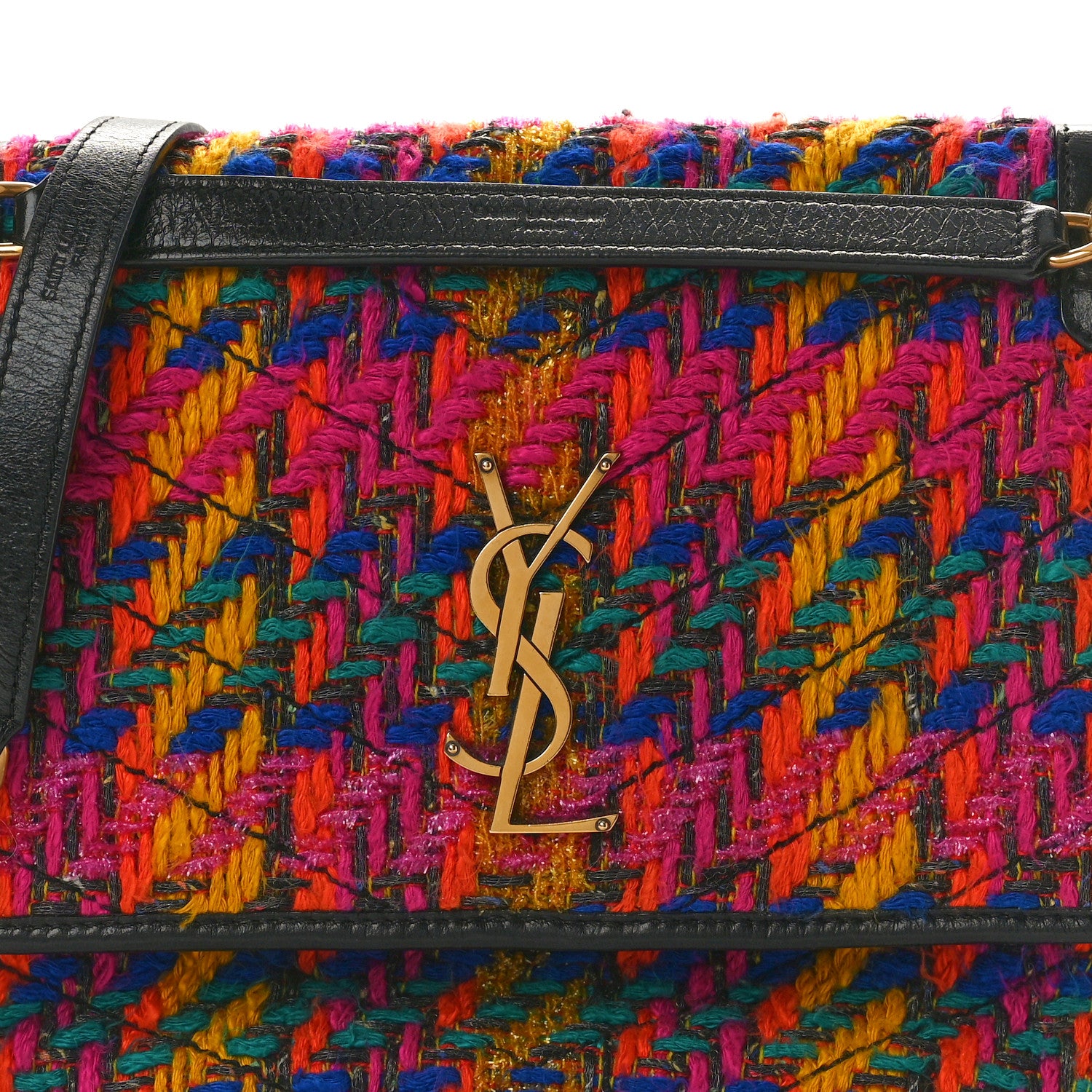 Saint Laurent Tweed Calfskin Matelasse Monogram Medium Niki Chain Satchel Multicolor 8 of 10