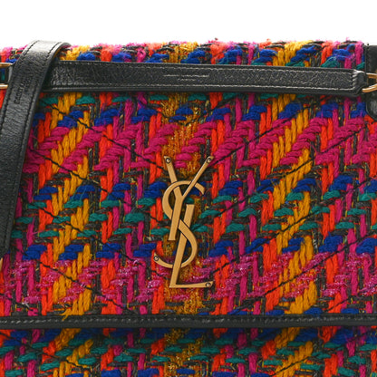 Saint Laurent Tweed Calfskin Matelasse Monogram Medium Niki Chain Satchel Multicolor 8 of 10