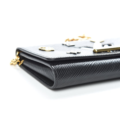 Louis Vuitton Epi Love Lock Twist Chain Wallet Black 5 of 10